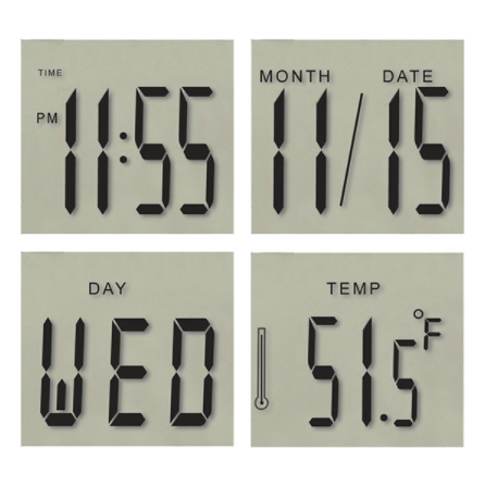 Brushed Metal Alarm Clock With Countdown Timer