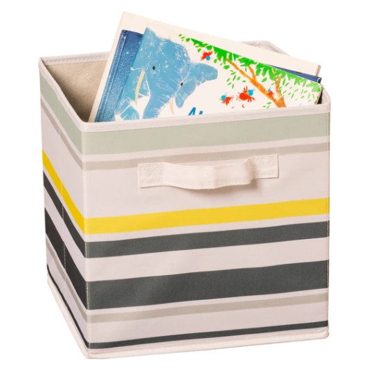 Explore + Store Kids Toy Storage Bin, Multi-Stripe