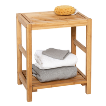 Load image into Gallery viewer, Bamboo Spa Storage Bench

