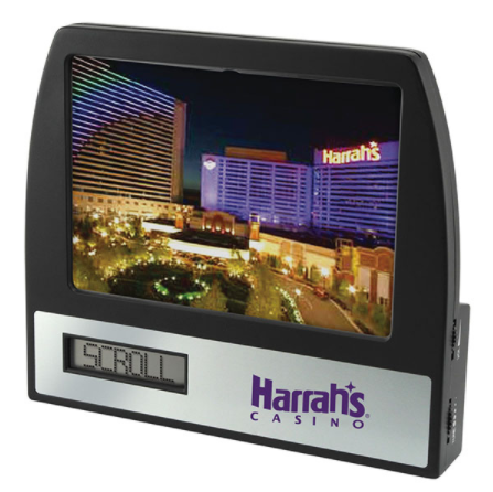 Am/fm Radio Clock Photo Frame With Scrolling Message