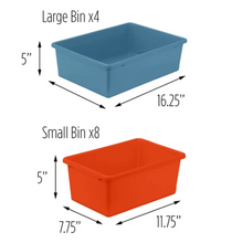 Load image into Gallery viewer, Kids Toy Storage Organizer with 12 Bins, Gray
