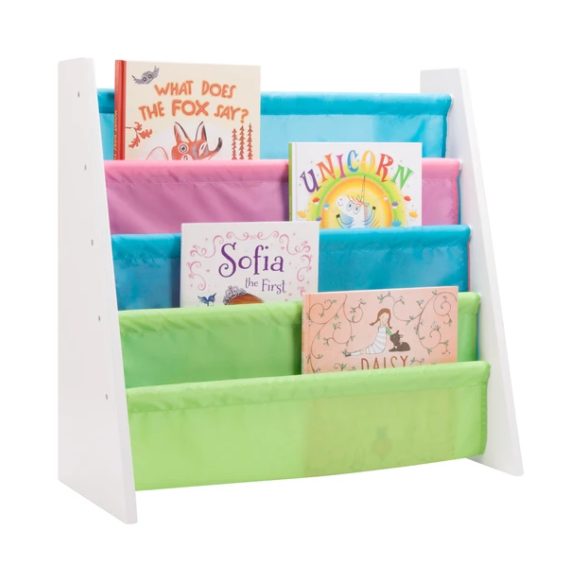 24-Inch Kids Book Rack, Pastel