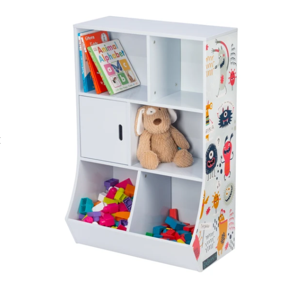 6-Cube Kids Storage Cubby, Light Blue