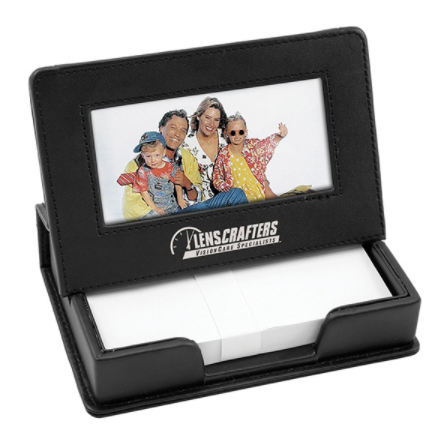 Leather Memo Box With Photo Easel