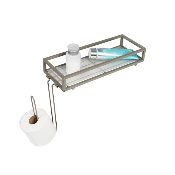 Over-The-Toilet Toilet Paper and Storage Tray