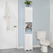 Load image into Gallery viewer, Bathroom Storage Cabinet Tower With Shelves, White
