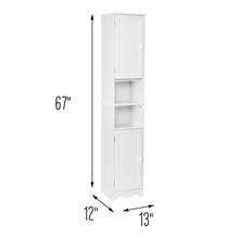 Load image into Gallery viewer, Bathroom Storage Cabinet Tower With Shelves, White
