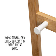 Load image into Gallery viewer, 3-Tier Bamboo Bathroom Towel Rack, White
