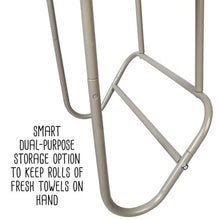 Load image into Gallery viewer, Steel Wall-Mounted Bathroom Towel Holder with Shelf
