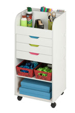 Load image into Gallery viewer, 3-Drawer Craft Storage Cart, White
