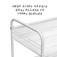 Load image into Gallery viewer, 3-Shelf Rolling Wire Cart, White
