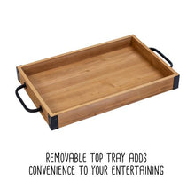 Load image into Gallery viewer, Industrial Rolling Bar Cart with Removable Serving Tray
