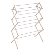 Load image into Gallery viewer, Collapsible Wooden Clothes Dryer Rack, White/Natural
