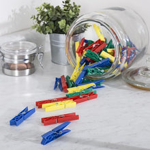 Load image into Gallery viewer, 100-Pack Multi-Color Plastic Clothespins
