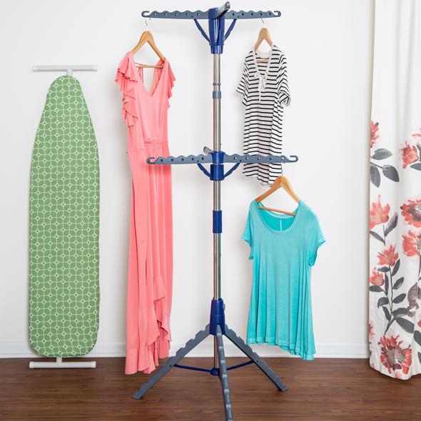 2-Tier Collapsible Tripod Clothes Drying Rack