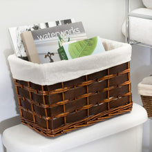 Load image into Gallery viewer, 7-Piece Wicker Hamper and Bath Combo Set, Chocolate Brown
