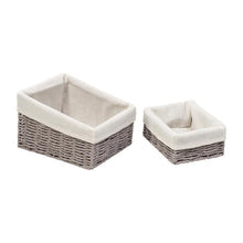 Load image into Gallery viewer, 7-Piece Twisted Paper Rope Woven Bathroom Storage Basket Set, Gray
