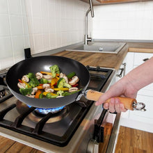 Load image into Gallery viewer, Joyce Chen Classic Series 9.5-Inch Carbon Steel Nonstick Stir Fry Pan with Birch Handle
