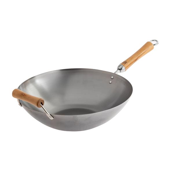 Joyce Chen Classic Series 14-Inch Carbon Steel Wok with Birch Handles