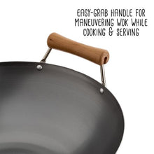 Load image into Gallery viewer, Joyce Chen Classic Series 14-Inch Carbon Steel Wok with Birch Handles

