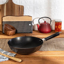Load image into Gallery viewer, Joyce Chen Professional Series 12-Inch Carbon Steel Excalibur Nonstick Stir Fry Pan with Phenolic Handle
