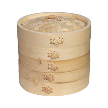 Load image into Gallery viewer, Joyce Chen 3-Tier Bamboo 6-Inch Steamer Baskets
