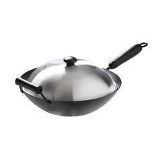 Load image into Gallery viewer, Joyce Chen 14-Inch Carbon Steel Nonstick Wok Set with Lid and Bakelite Handles, 4 Pieces
