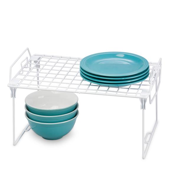 Space-Saving Kitchen Cabinet Shelf Organizer, White