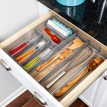 Load image into Gallery viewer, Expandable Steel Mesh Silverware &amp; Desk Drawer Organizer
