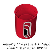 Load image into Gallery viewer, 3-Piece Steel Canister Set, Red
