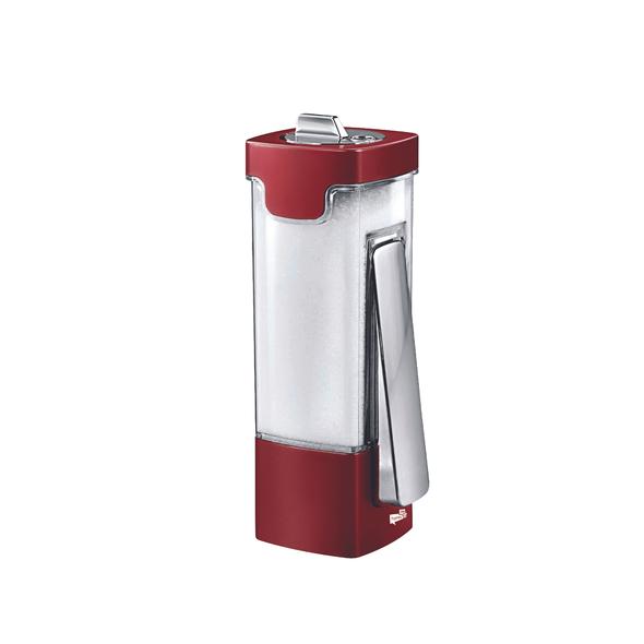 Sugar Dispenser, Red/Chrome