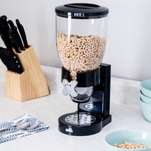 Load image into Gallery viewer, 17.5-oz Cereal Dispenser with Portion Control, Black
