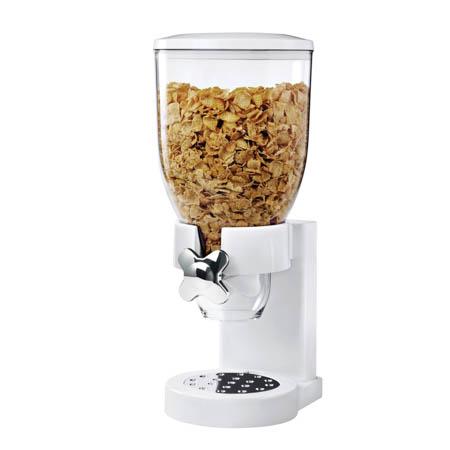 17.5-oz Cereal Dispenser with Portion Control, White
