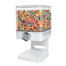Load image into Gallery viewer, Cereal Dispenser with Portion Control, White/Chrome
