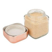 Load image into Gallery viewer, 3-Piece Glass Jar Storage Set, Copper Lids
