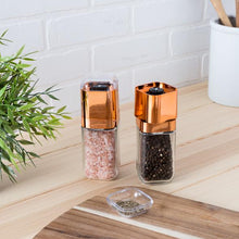 Load image into Gallery viewer, Salt &amp; Pepper Grinder Set, Rose Gold
