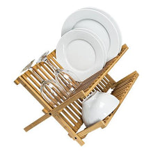 Load image into Gallery viewer, Bamboo Dish Drying Rack
