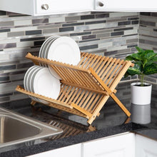 Load image into Gallery viewer, Bamboo Dish Drying Rack
