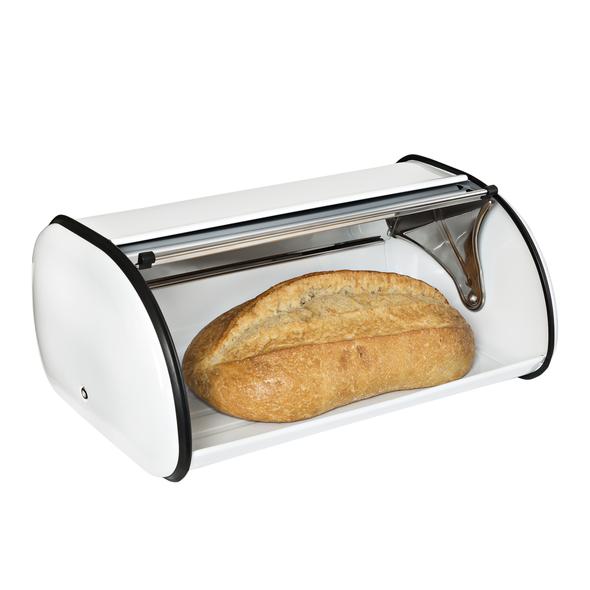 Retro Kitchen Bread Box, White