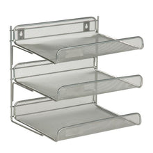 Load image into Gallery viewer, 3-Tier Mesh Desk Paper Organizer, Silver
