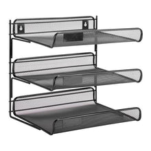 Load image into Gallery viewer, 3-tier Mesh Desk Organizer, Black

