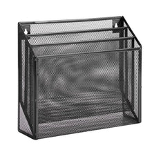 Load image into Gallery viewer, Mesh Hanging Desk Paper Organizer, Black
