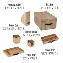 Load image into Gallery viewer, 6-Piece Faux Wood Desk Set, Ash
