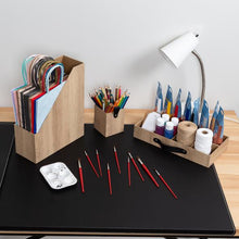 Load image into Gallery viewer, 6-Piece Faux Wood Desk Set, Ash
