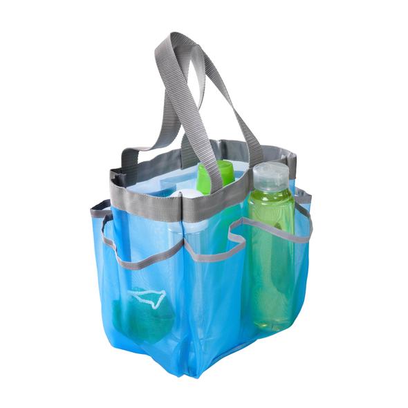 7-Pocket Shower Tote, Blue
