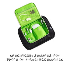 Load image into Gallery viewer, Compact 9-Pocket Tech and Phone Accessories Organizer, Black
