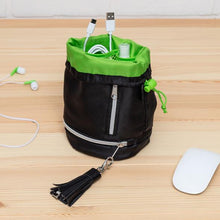 Load image into Gallery viewer, Tech and Phone Accessories Organizer Set - Pouch &amp; Clutch, Black
