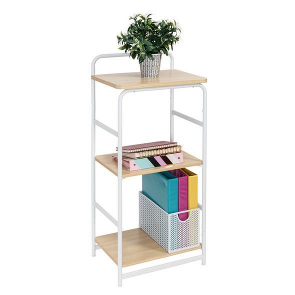 Wood and Metal A-Frame Ladder Shelf, 3 Tiers