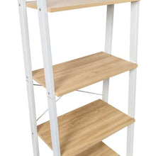 Load image into Gallery viewer, Wood and Metal A-Frame Ladder Shelf, 5 Tiers
