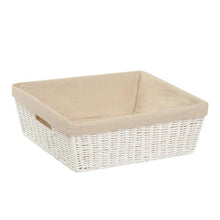 Load image into Gallery viewer, Parchment Cord Basket With Liner, White
